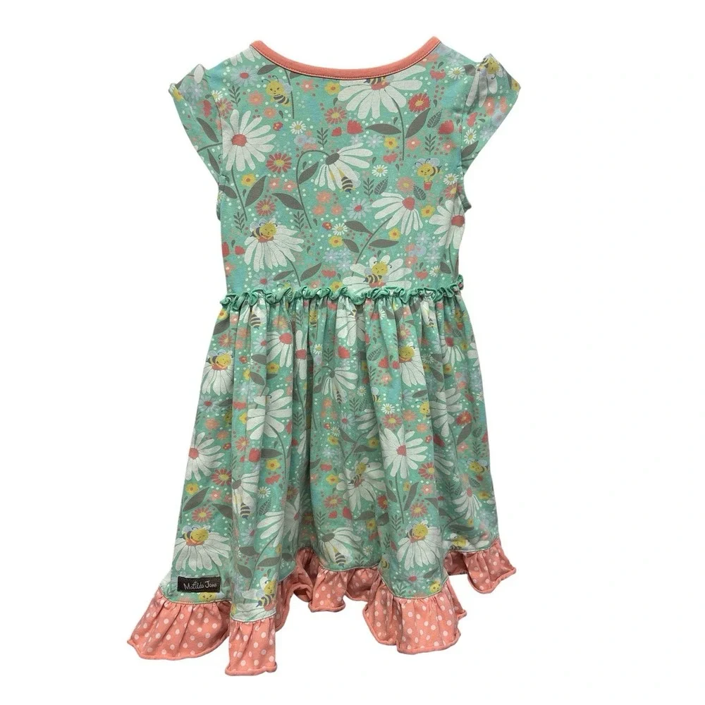 MATILDA JANE Girl's Size 6 Flowers & Bees 'BLISSFUL BEES'‎ Dress Cotton Blend